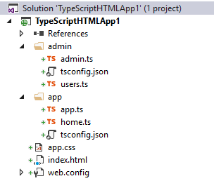展示 Visual Studio 中的 tsconfig.json