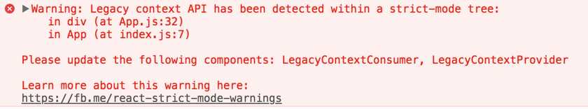 warn legacy context in strict mode