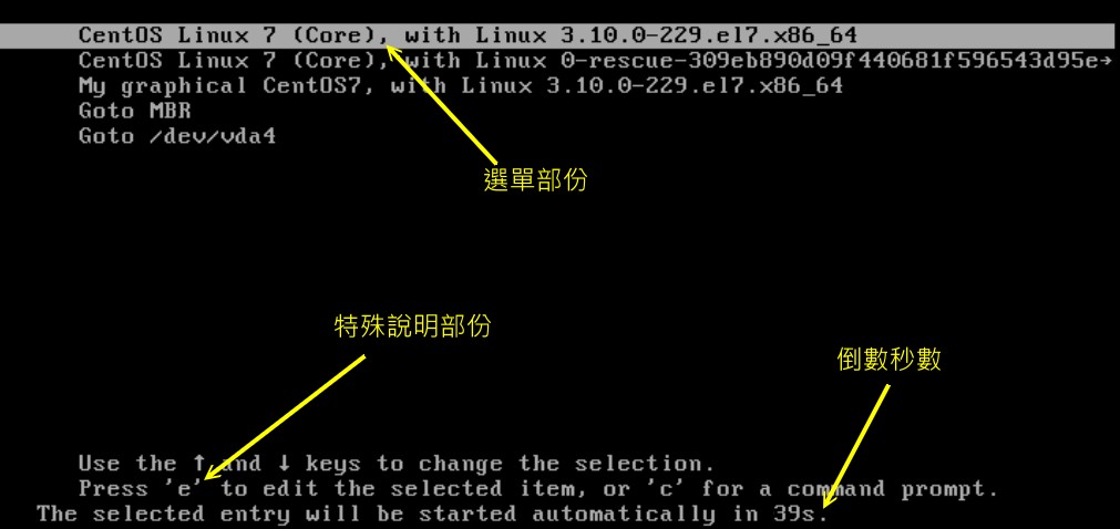 grub2 开机画面示意图